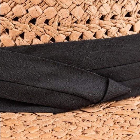 Find The Sun Short Brim Panama Hat-Light Brown - Picture 4 of 7